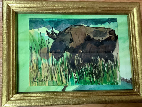 Painting “Bison” by Laurel