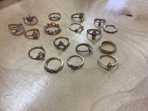 Various gold rings