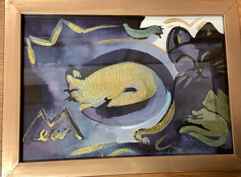 Painting “Mew” Cats by Laurel