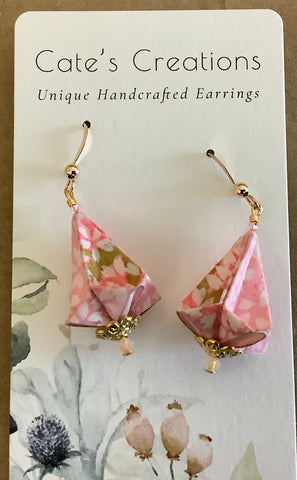Origami Paper Drop Earrings by Caitlin