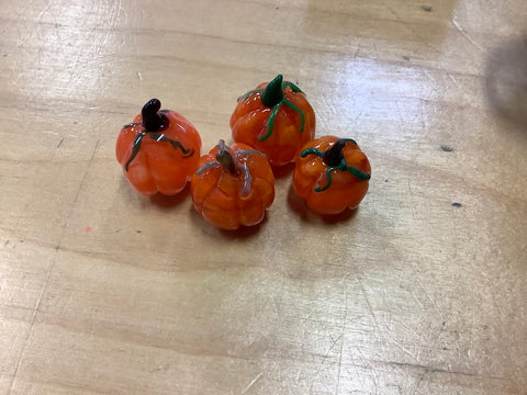 Medium glass pumpkins by Cheryl