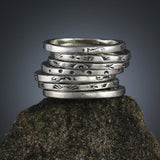 Stamped Stacking Ring by Sherry  Tinsman Metalsmith