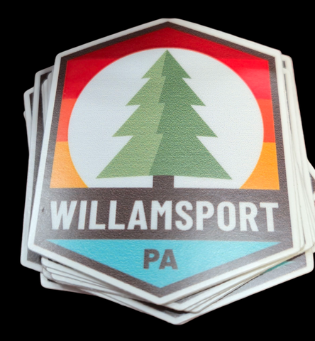 Williamsport,  PA Sticker, Forest Diamond Decal