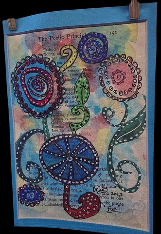 Garden Flag “Poetic Principle ” by Druzy Dill Art