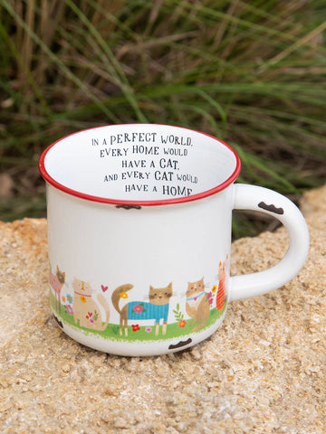 Camp Mug In a Perfect World Every Home Would Have A Cat.