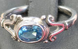 MG S/S R171 Swiss Blue Topaz  (8.5) Ring