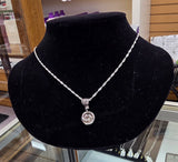 Swirl Pendant on sterling chain