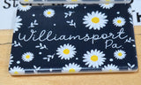 Mad River - Custom Ceramic Tile Magnet with Williamsport on it. Navy/Daisy