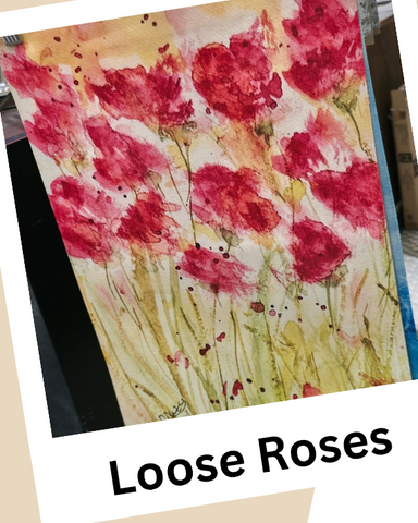Loose Roses Garden Flag by Pam