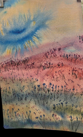 Garden Flag “Mountain of Flowers” by Druzy Dill Art