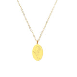 Birth Flower Collection - Snowdrop Oval Necklace (January)