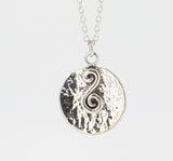 MG SS PDT 199 Silver Necklace with a Swirl