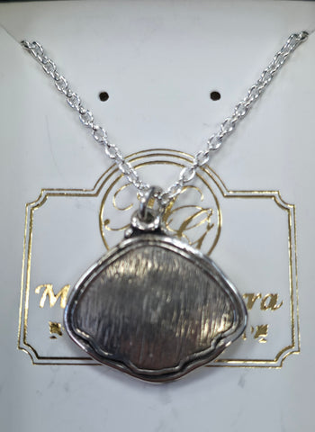 MG PDT434  "Hand Scratched" Sterling Silver Pendant by Local Artist Martina Guerra