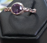 MG S/S R143 Amethyst Ring Size 6.5