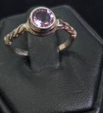 MG S/S R143 Amethyst Ring Size 6.5