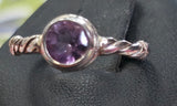 MG S/S R143 Amethyst Ring Size 6.5