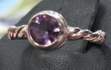 MG S/S R143 Amethyst Ring Size 6.5