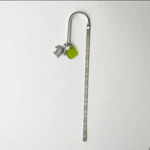 Basic Spirit - Turtle Bookmark w/Green. Seaglass