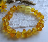 Amber Auksas - Raw Lemon Baltic Amber Bracelet w/ Tag & Certificate ♥️ GIA: Four & a half inches