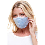 Blue Fashion stretchable tie dye reusable fabric face mask