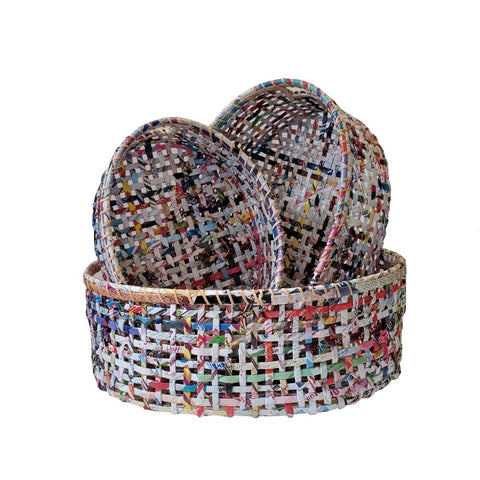 The Upcycled Paper Company - Oval Basket - Recycled Paper