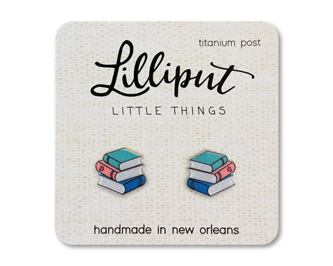 Lilliput Little Things - Book Stack Earrings