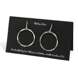 Ken’s handcrafted jewelry - Sterling Silver Large Circle Hammered