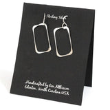 Ken’s handcrafted jewelry - Sterling Silver Earrings Small Rectangle