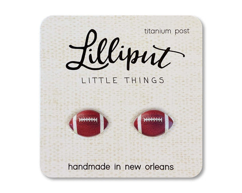 Lilliput Little Things - NEW Football Earrings