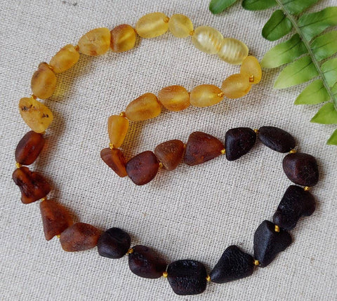 Amber Auksas - Deluxe Raw Ombre Baltic Amber Necklace w/ Tag Cert & GIA ♥️