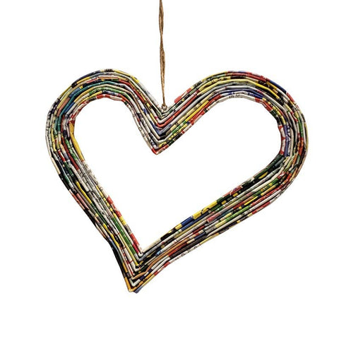 The Upcycled Paper Company - Hollow Heart Ornament