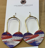 Leather Earrings by Leathered Together 1 per purchase