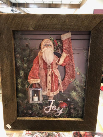 14.75 x 17 with frame Santa by Brett