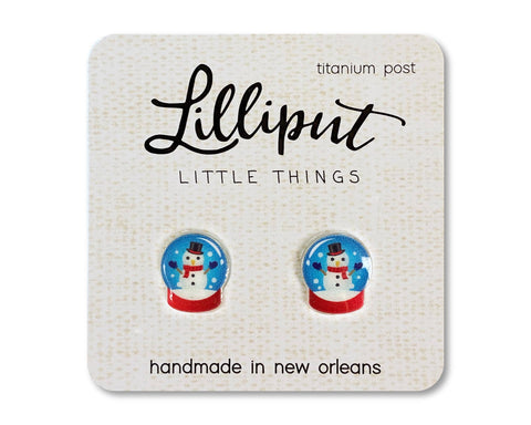 Lilliput Little Things - NEW Snowman Snow Globe Earrings