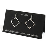 Ken’s handcrafted jewelry - Sterling Silver Earrings Small Square