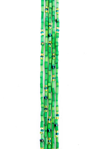 Swahili African Modern - Green 26" Zulugrass Single Strands from The Leakey Collection (one per purchase)