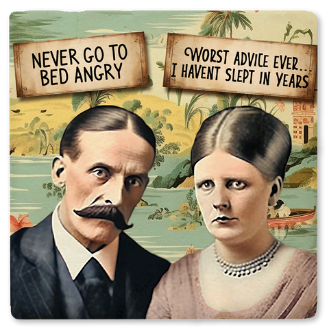 Tipsy Coasters & Gifts - Economy Coaster - Never Go To Bed Angry
