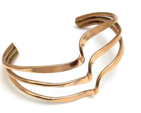 Copper Wave Adjustable Bracelet