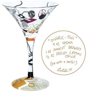 "Divorce-Tini" Martini Glass