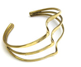 Gold Wave Adjustable Bronze Bracelet