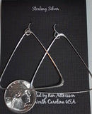 Ken’s handcrafted jewelry - Sterling Silver Earrings Giant Triangles