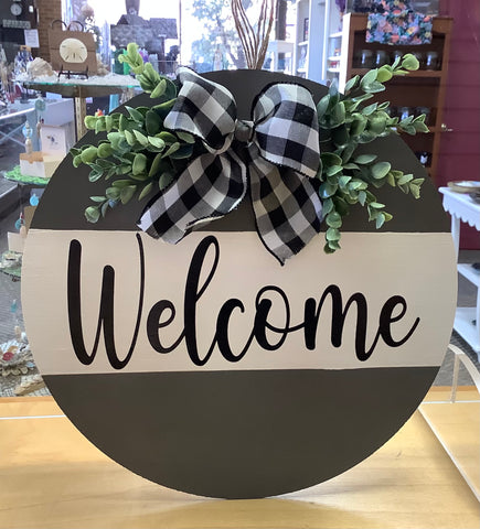 Wooden Welcome Sign by Jen