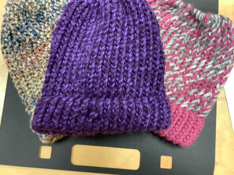 Various Hand-Knitted Hats by Jen
