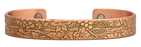 327S- Sergio Lub “Vineyard” Copper Magnetic Bracelet Small