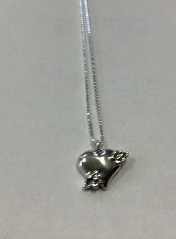 Sterling Silver Heart for Ruby Necklace by MKD