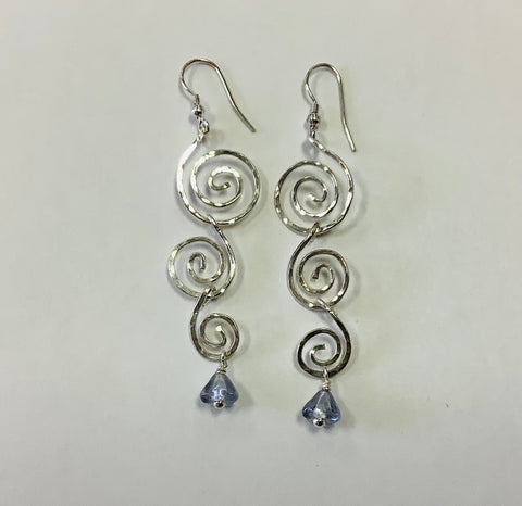 Sterling silver earrings with Czech glass