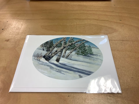 Champagne Snow framable card