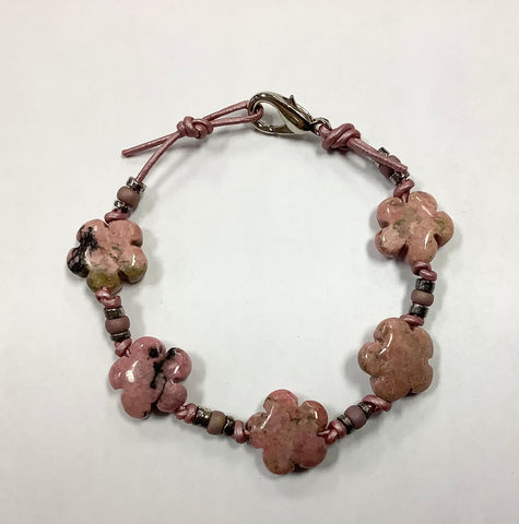 Pink natural stone bracelet Deb