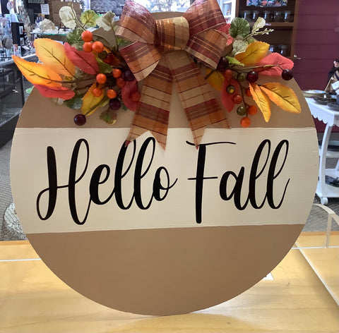 “Hello Fall” Wooden Sign by Jen
