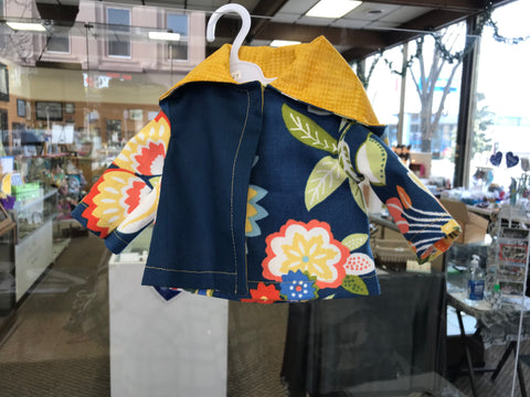 American Girl Doll Denim Hooded Flowered Jacket by Carol